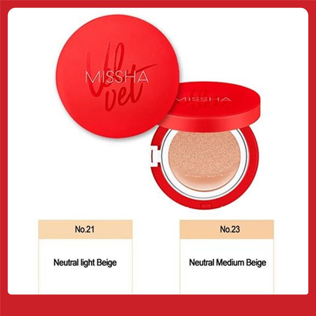 PHẤN NƯỚC Missha Velvet Finish Cushion SPF50+ PA+++ BẢN ĐỎ