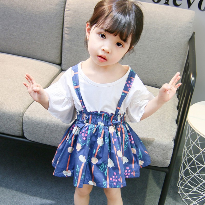 Baby Girl Cute Strap Summer Skirt Princess Dress