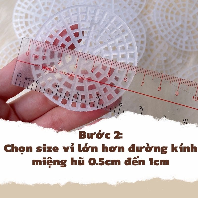 Vỉ nén cà dưa muối dùng chèn hũ ngâm dưa chua cà pháo ngâm rau củ quả... combo 5 chiếc nhiều size