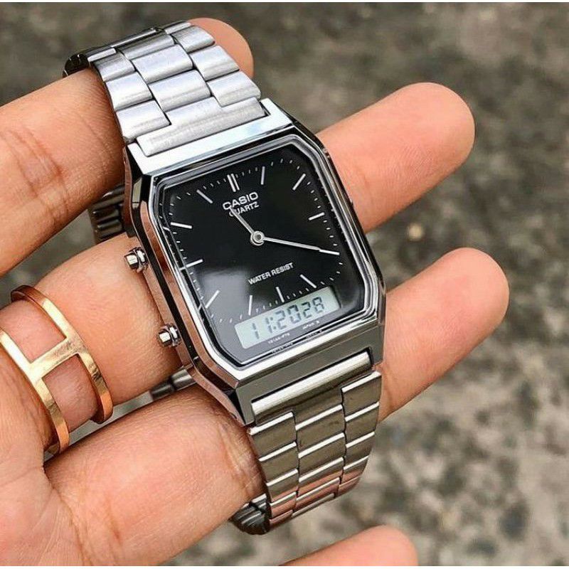 Aq 230 Đồng Hồ Dây Xích Đôi Chống Thấm Nước Chất Lượng Cao Sành Điệu Chất Lượng Cao Thời Trang Cho Nam Nữ M8X1 Can Guys Giá Rẻ Nhất Khuyến Mãi Nhất