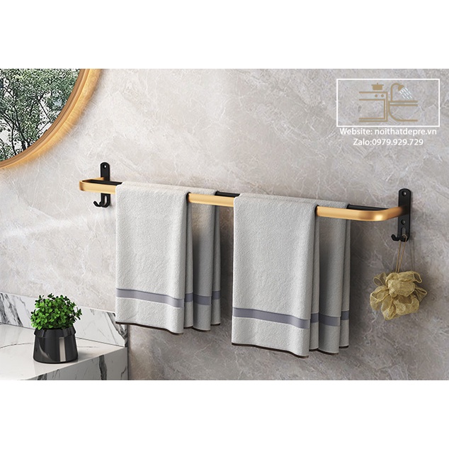 -Giá để khăn tắm - treo khăn mặt - Thiết bị phòng tắm - Nội thất phòng tắm - Nhà Tắm thông minh Combo vàng