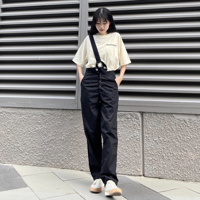 Quần Yếm Kaki BEE Phong Cách Ulzzang - 84unisex