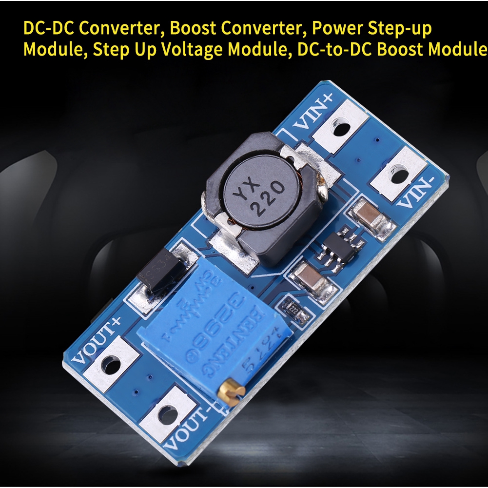 MT3608 DC-DC Voltage Step Up Adjustable Boost Converter Power Supply Module 2A