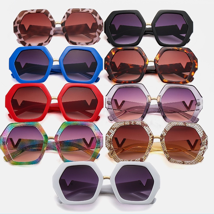 Kính Mát Tròng Hình Học Cho Nam Nữ