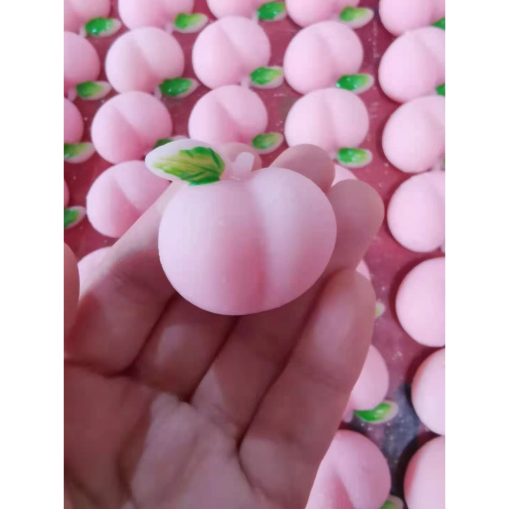 Cute Peach-shaped Squeeze Toy for Stress Relief