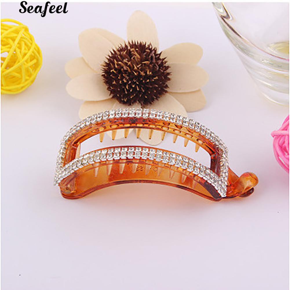 Kẹp tóc trang trí kiểu rỗng đính kim cương giả cho nữ