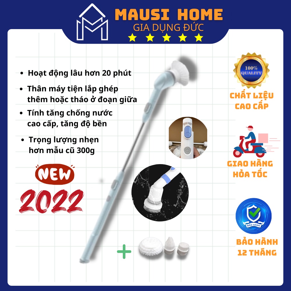 Máy cọ nhà vệ sinh nhà tắm tự động Ohella mới 2022 màu xanh - [nội địa Hàn Quốc]