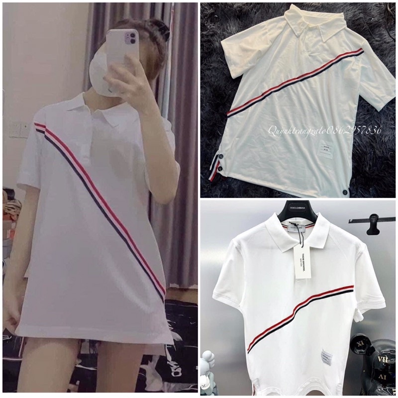 Áo polo dây sọc dọc trẻ trung, năng động