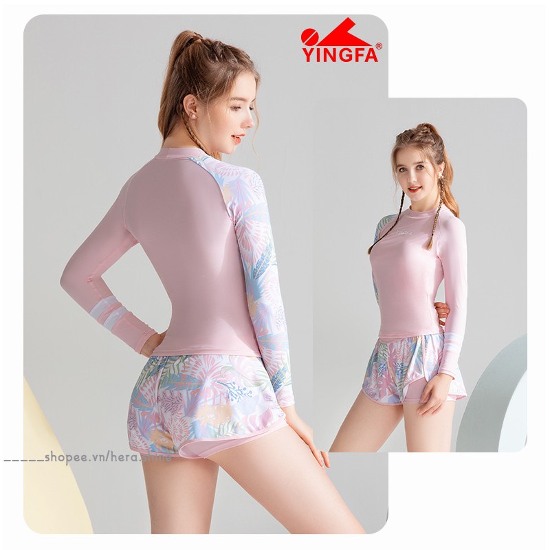 Đồ Bơi Nữ Yingfa Y2299 Y2313 Kín Đáo Dài Tay Long Sleeves Rash Guard