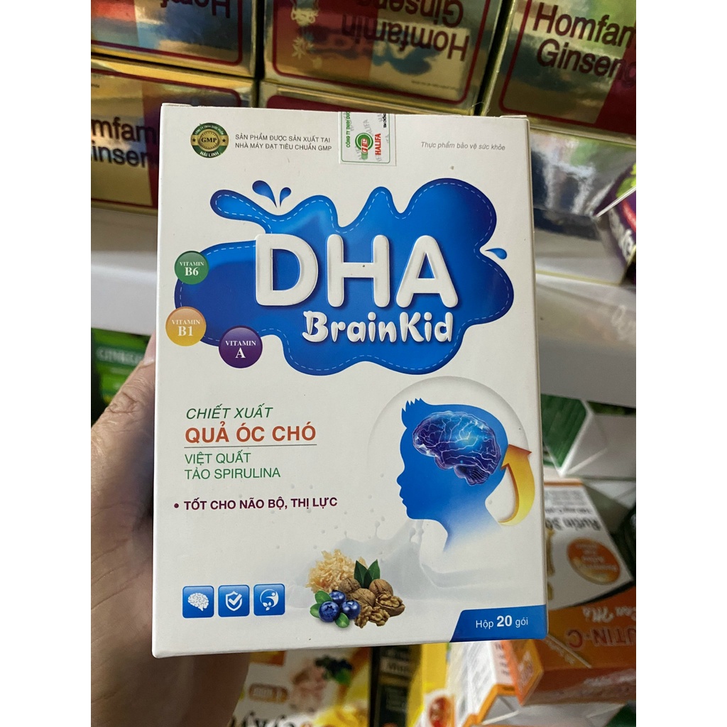 Bổ Não Trẻ Em Brain Kid DHA cao việt quất, quả óc chó, Dha Cho Bé Thông Minh Hơn, tốt cho mắt và não bộ
