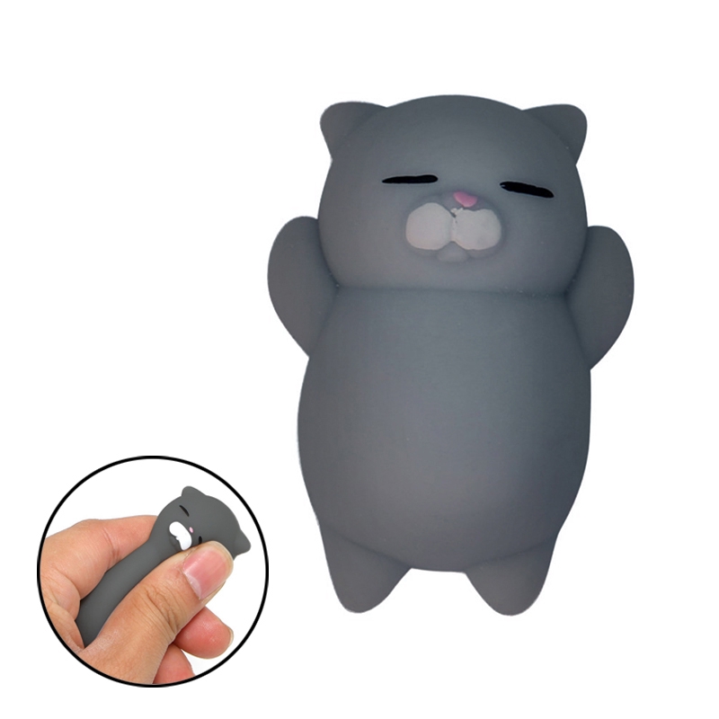 Hot 1Pcs Squishy Toy Mini Cat Squishy Mochi Soft Quishy Stress Relief Animal Toys ICE