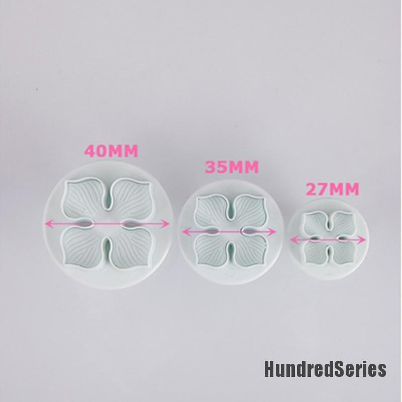 Set 3 Khuôn Cắt Tạo Hình Hoa Cẩm Tú Cầu Trang Trí Bánh Tiện Dụng