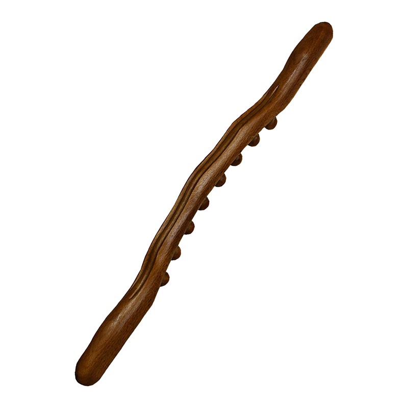 [HCM]53cm Gậy Mát Xa Gua Sha 8 Hạt Bằng Gỗ Carbon Hóa Lưng / Cơ Thể, Gậy Gỗ Giảm Béo-[GM-GSB]
