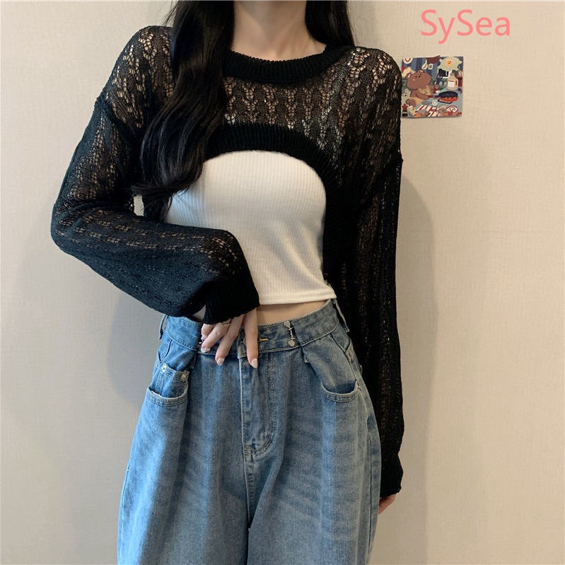 Áo Sweater Tay Dài Chống Nắng Thời Trang Cho Nữ