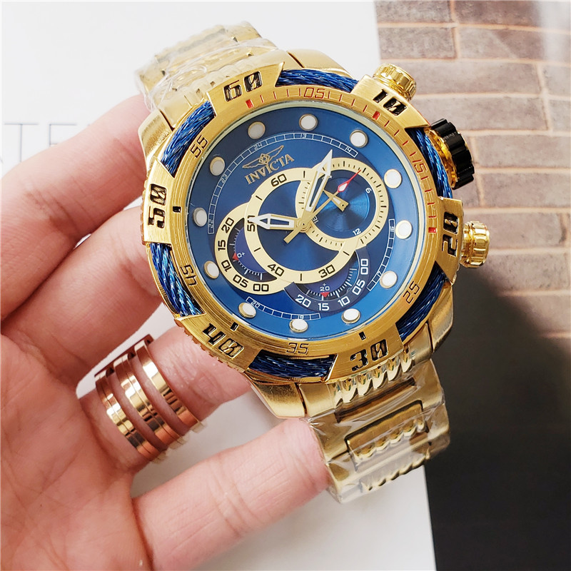 INVICTA Đồng Hồ Quartz Mặt Lớn Chất Liệu Thép Không Gỉ Thời Trang Năm 2022