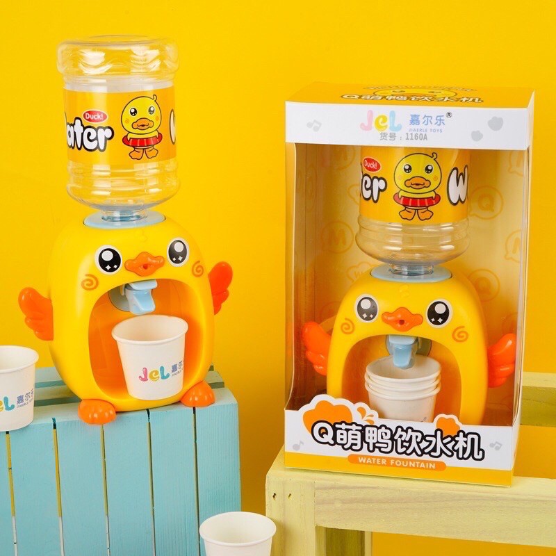 Máy Lọc Nước mini hình thú vịt duck momo kèm cốc uống cute/ bình lọc nước hình vịt