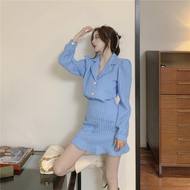 [Hàng Có Sẵn] Set Áo Váy Hai Mảnh Dáng Chữ A Ôm Dáng Phong Cách Hàn Quốc 2022