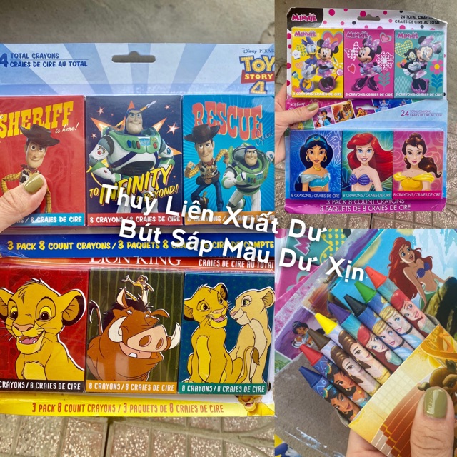 3 set bút sáp màu dư xịn