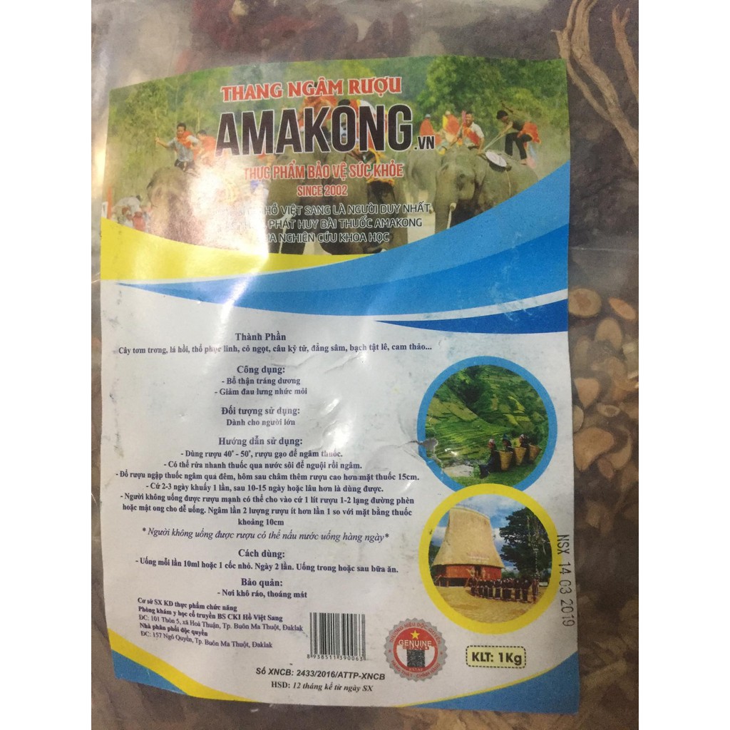 THANG NGÂM, RƯỢU AMAKONG Đặc biệt 15 vị