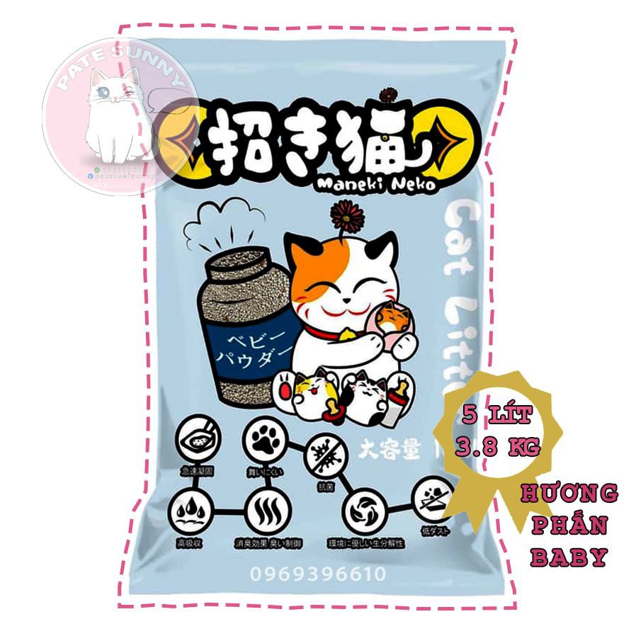 Cát Nhật Maneki Neko - Cát Vệ Sinh Cho Mèo - 5L - 4kg