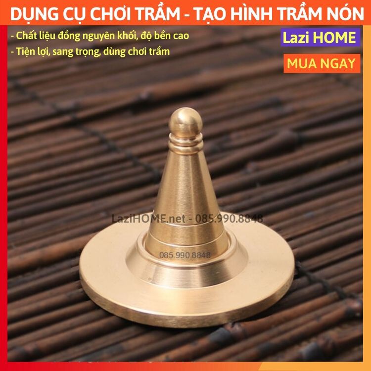 Trầm hương [HÀNG CAO CẤP], dụng cụ đốt trầm hương, tạo hình chất liệu đồng nguyên chất - Nâng tầm chơi trầm