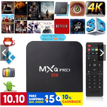 Đầu Mxq Pro Android Tv Box 4k (4G / 64g) Quad Core Smart Box Android 10.1 4k Uhd 3d 5g Wifi