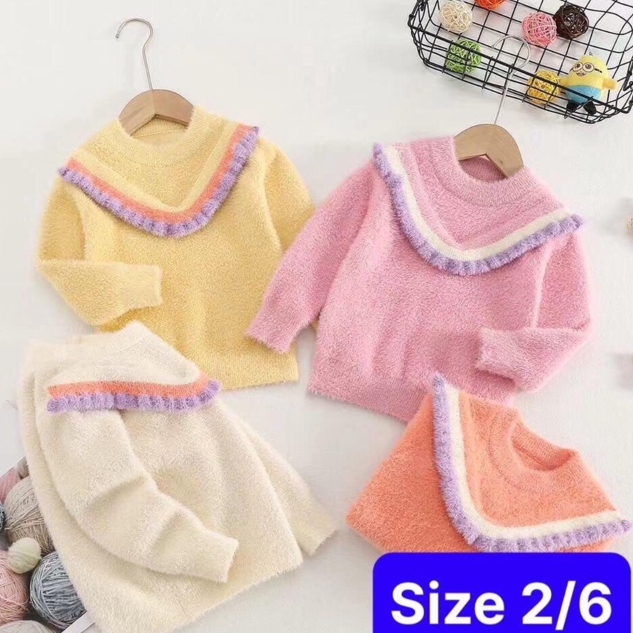 Áo Len lông cừu LITIBABY bé gái size 2/6T [LLN01]