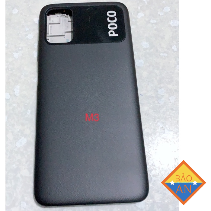 vỏ xiaomi poco m3 / bộ vỏ poco m3 (gồm sườn,lưng.nút tăng giảm)