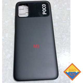 vỏ xiaomi poco m3 / bộ vỏ poco m3 (gồm sườn,lưng.nút tăng giảm,và kính cam)