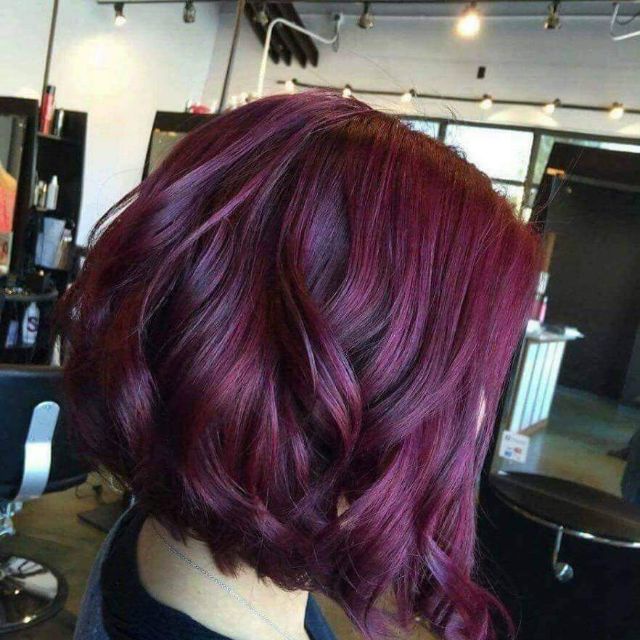 Thuốc nhuộm tóc màu đỏ tím tặng kèm oxy và gang tay