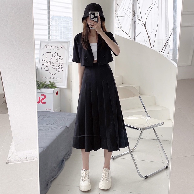 [Mã FAMARAL1 giảm 10K đơn 50K] Áo vest croptop ulzzang 1 lớp