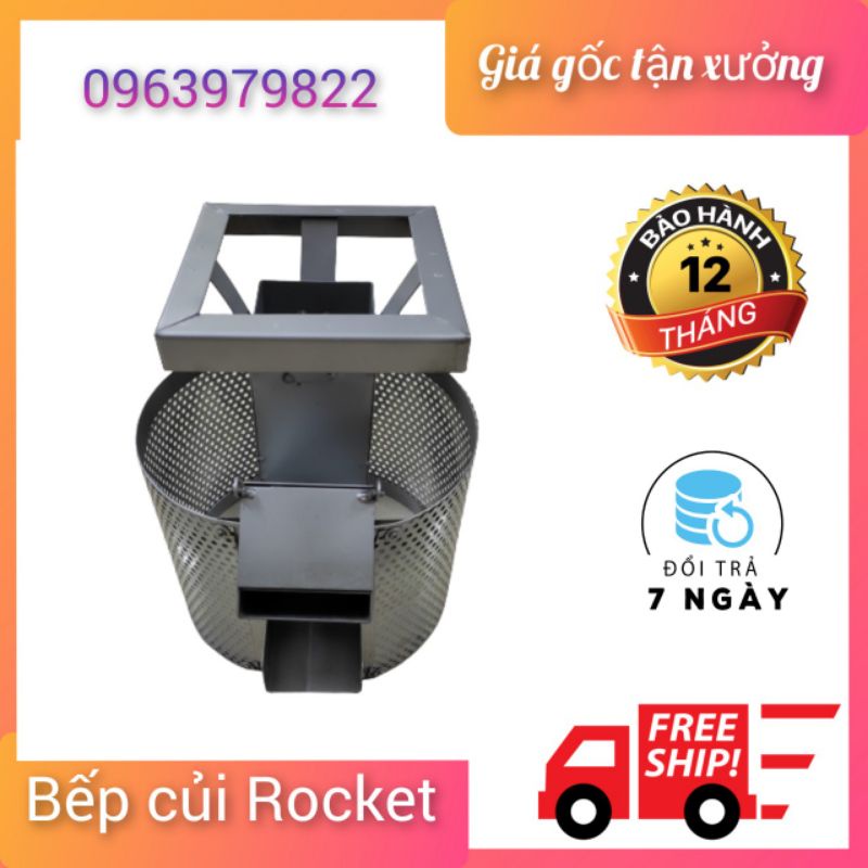 Bếp củi tiết kiệm không khói thông minh bếp củi dã ngoại mini Rocket