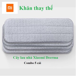 Khăn thay thế cây lau nhà phun nước Xiaomi Deerma (combo 5 cái)