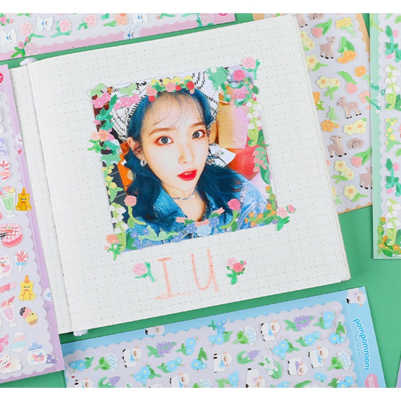 Sticker hình dán Pompomroom trang trí toploader và sổ tay bullet journal | BST130