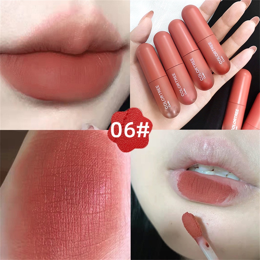 Sẵn sàng cổ Bông cảm thấy mềm mại sương Lip bùn nhung mờ không dính son bóng Không dễ dàng để phai COD