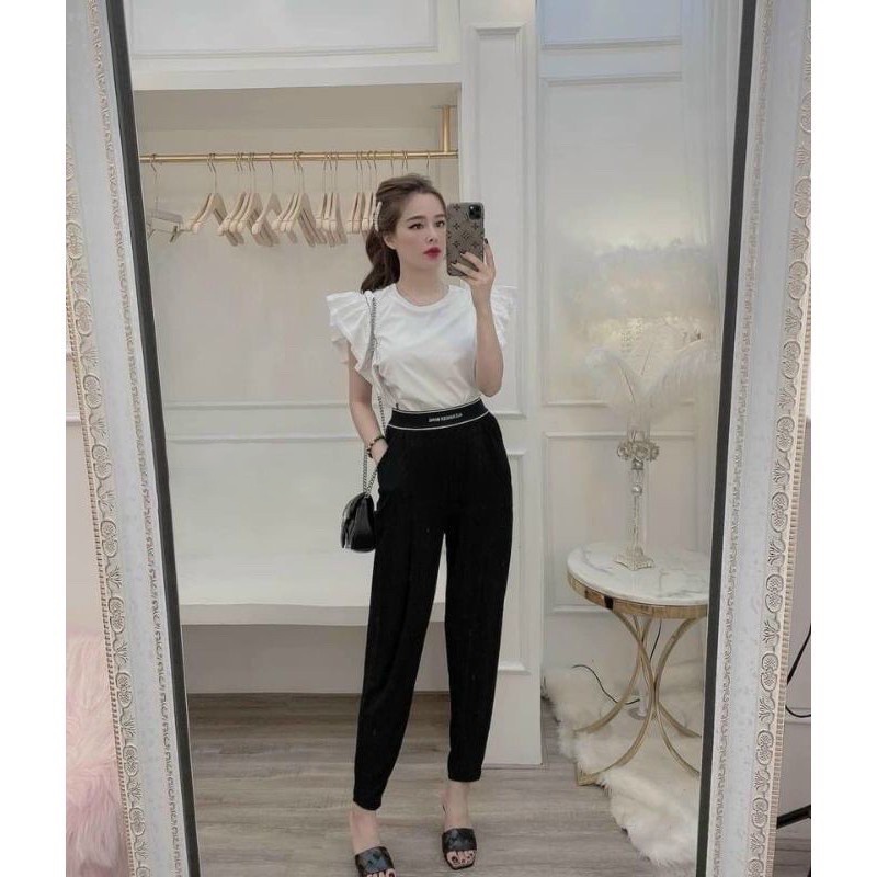 Quần baggy bom nữ cạp chun hot hit chất umi co giãn siêu đẹp có bigsize Mely Fashion QD04