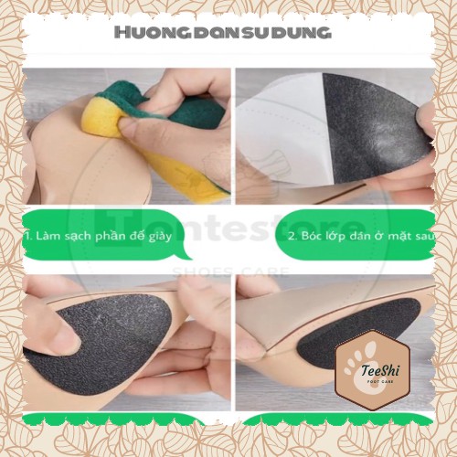 Cặp miếng dán đế chống trượt, chống mòn đế giày cao gót, giày công sở... DANCG03