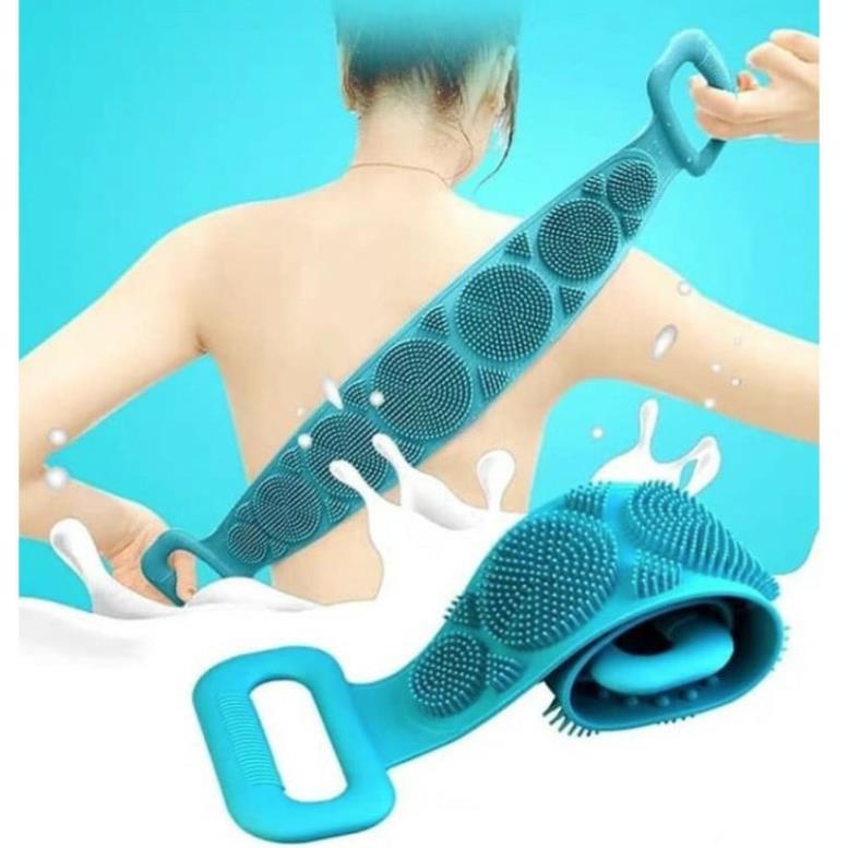 Đai tắm kì cọ lưng silicon, dây chà lưng 2 mặt ( tuyển khách sỉ)