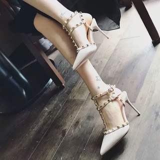 Giày cao gót 7cm phối đinh tán thời trang xuân thu dành cho nữ giày cao gót nữ 7p dép cao gót 7 phân giày cao gót 7cm giày cao gót 7 phân gót nhọn giày cao gót mũi nhọn 7p giầy cao gót 7 phân giày cao gót bít mũi giày cai gót