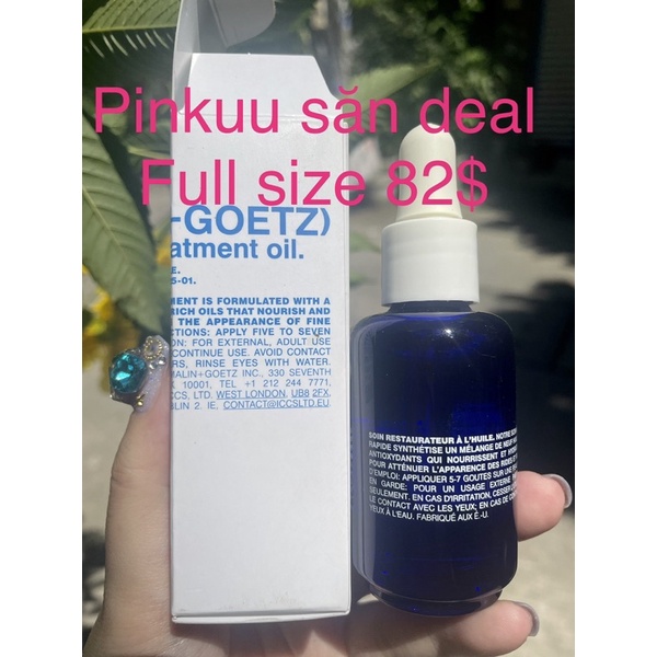 Malin + Goetz dầu dưỡng 82$ phục hồi giảm nhăn chống lão hóa ecovery treatment oil boxycharm