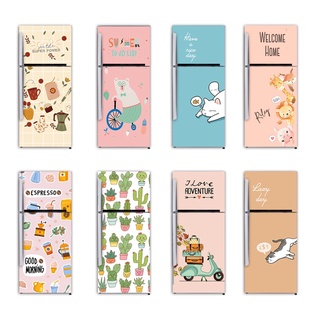 Decal dán tủ lạnh miếng dán tủ lạnh hình dễ thương cute chất liệu chống thấm nước siêu bền dễ dàng vệ sinhTL401