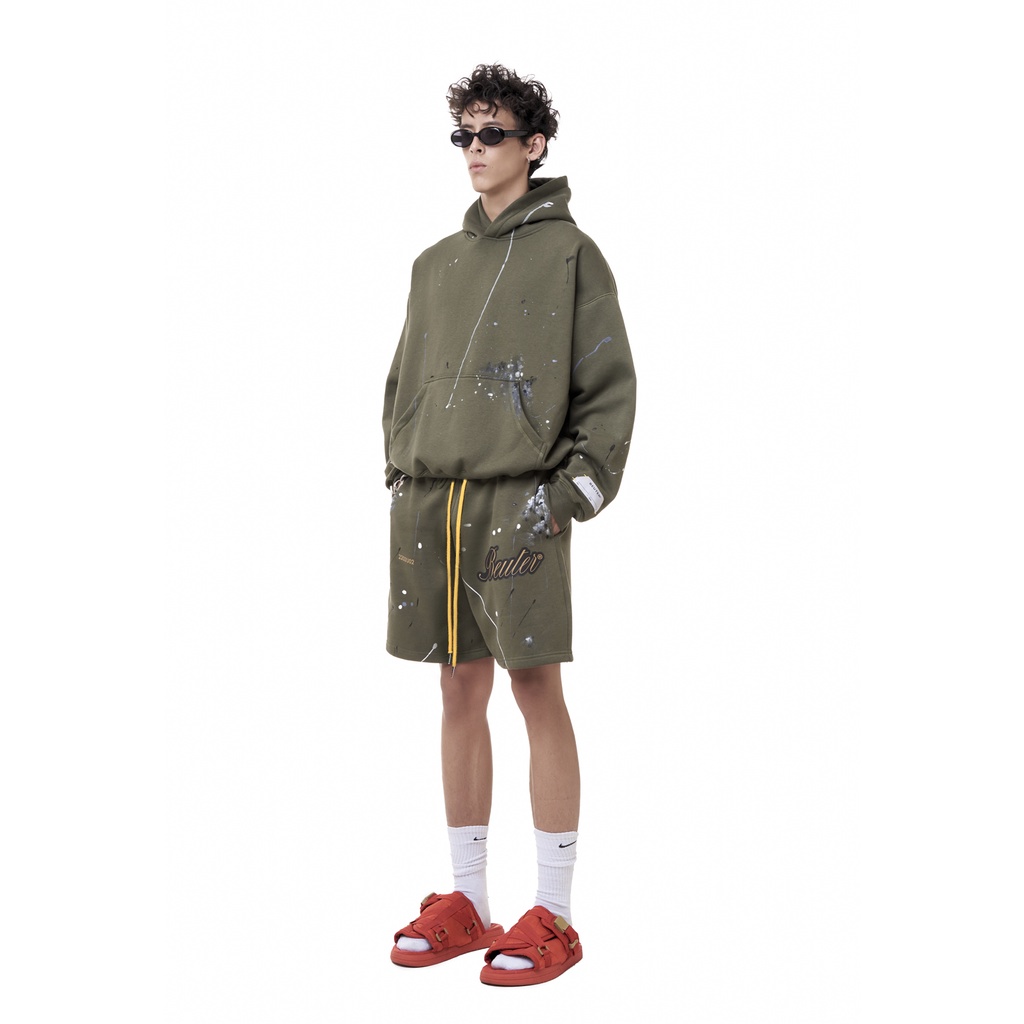 Quần nỉ ngắn BEUTER OLIVE SHORT - ONYX
