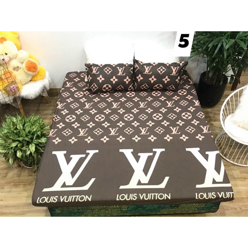 Ga Trải Giường , drap trải giường Poly Cotton M6/M8 3 món Ga + 2 vỏ Gối - Bộ ga chun kèm 2 vỏ gối poly cotton | BigBuy360 - bigbuy360.vn