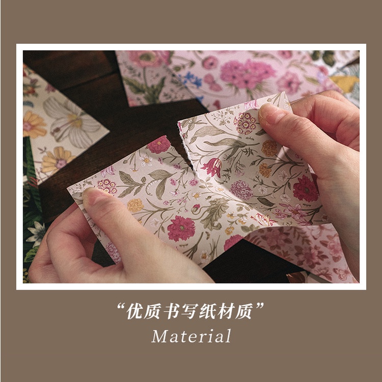 Sticker, gói vật liệu hoa cổ điển trang trí Scrapbook, sổ tay, vở - 60 sticker [ 115 ]