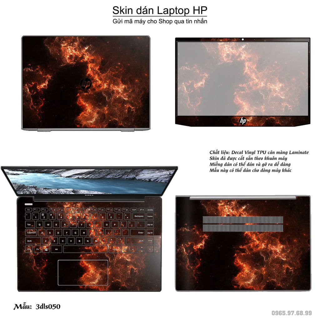 Skin dán Laptop HP in hình 3Ds (inbox mã máy cho Shop)