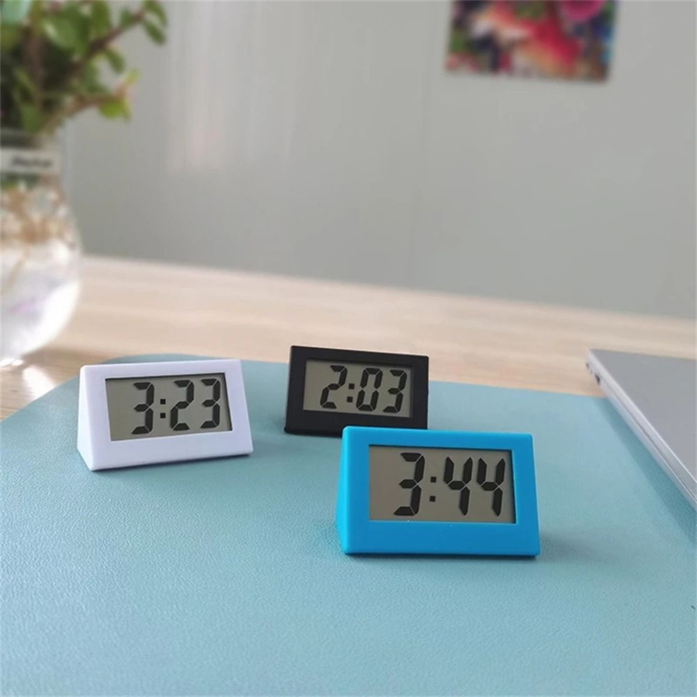 Đồng hồ điện tử màn hình LCD mini để bàn DIY cho học sinh tùy chọn màu sắc