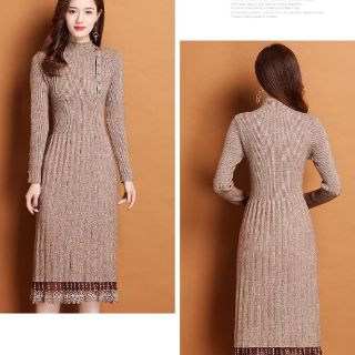 ĐẦM LEN SUÔNG PHỐI CHÂN REN CAO CẤP
