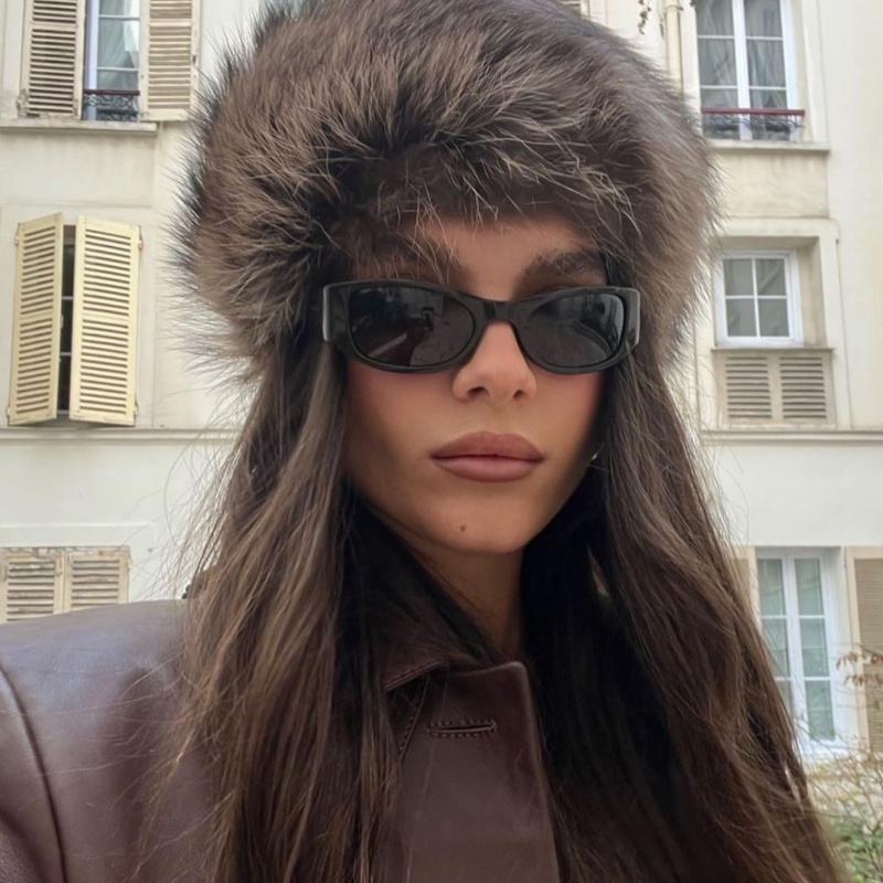 (JIUERBA) Kính Râm Mắt Mèo Thời Trang Phương Tây Phong Cách INS Retro