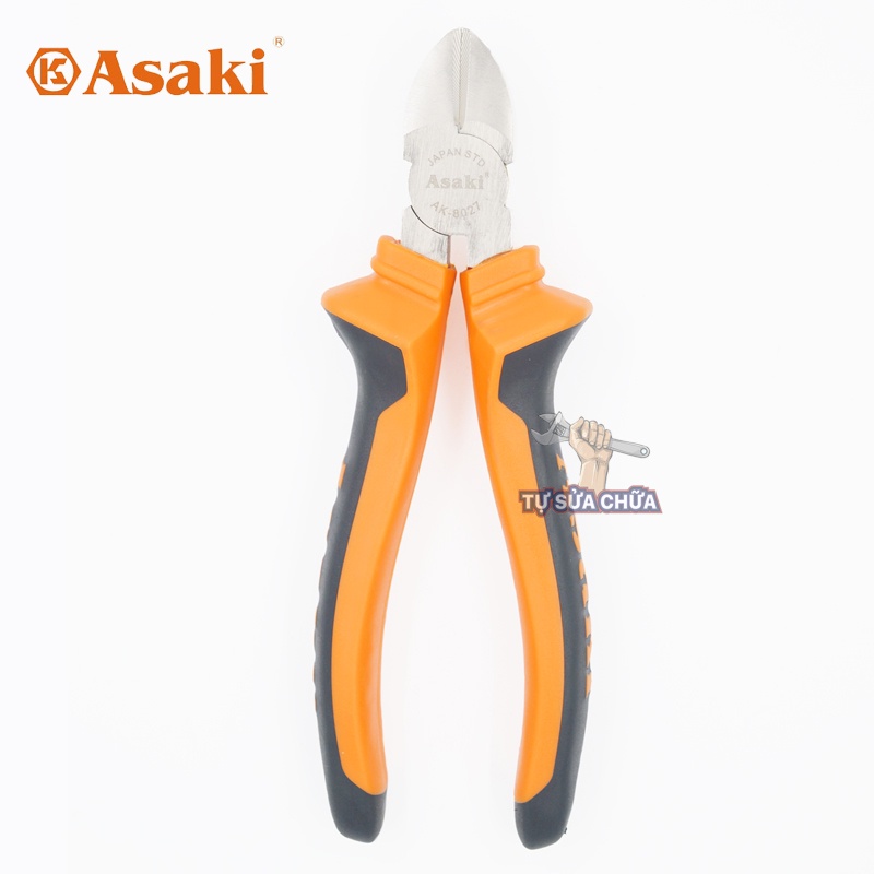 Kìm cắt kiểu Đức chính hãngAsaki, kềm cắt đa năng thép CR-V siêu cứng chống gỉ sét, cắt dây điện sắt kim loại