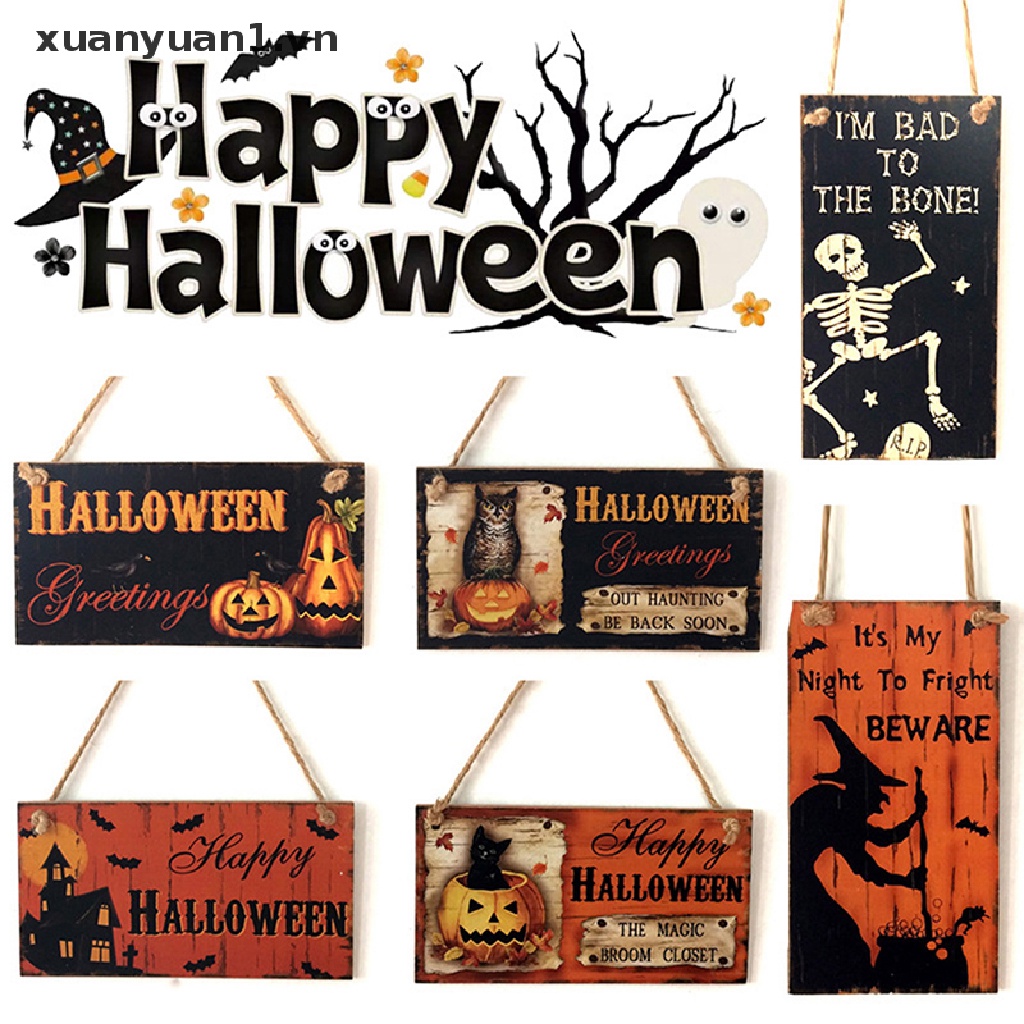 Xuan Biển Hiệu Treo Cửa Trang Trí halloween Hình Đầu Lâu Phù Thủy Trong Nhà Và Ngoài Trời vn